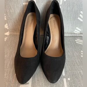 US Size 7 Express black wedge heels